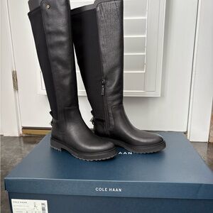 Cole Haan Women's Black Over the Knee Boots